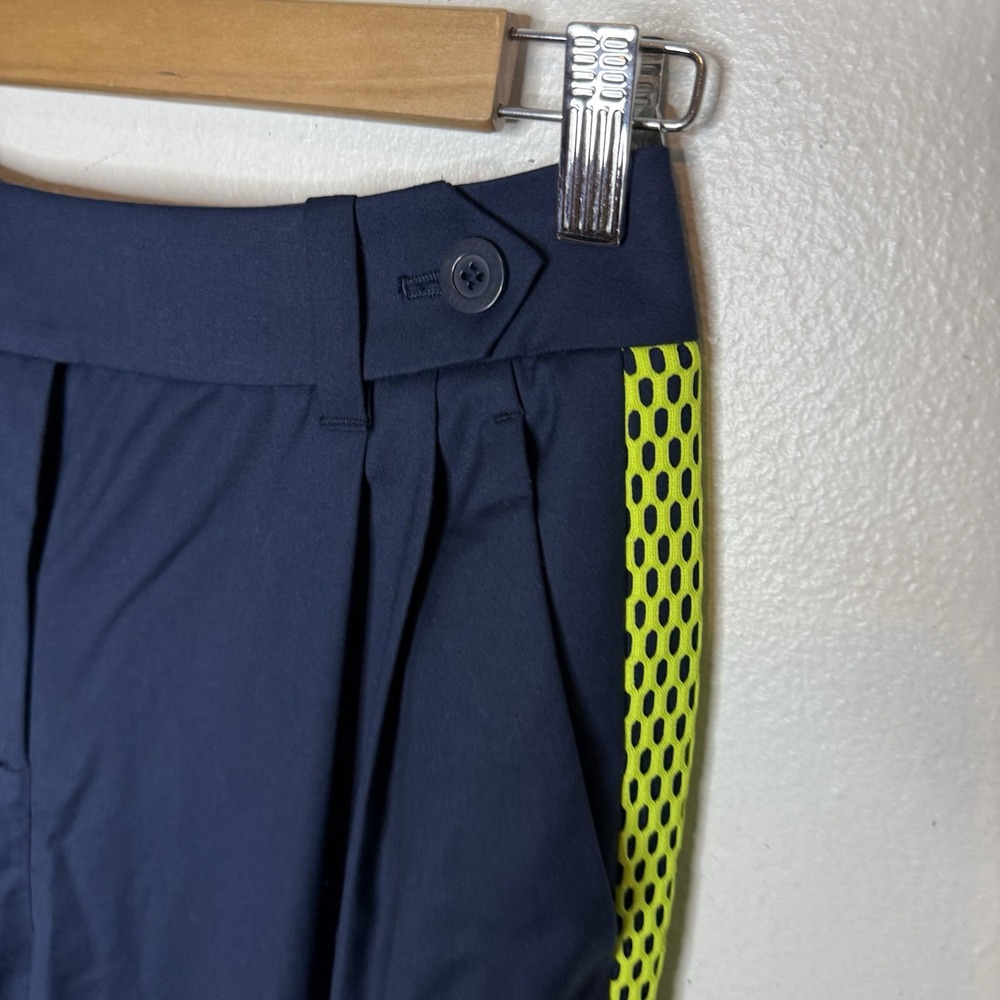 New Wildfang The Empower Colorblock Wide Leg Trouser Pants Blue Green Women's 2 - Picture 6 of 13